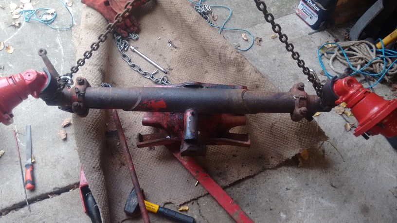 Tractor Steering Overhaul - Front Axle inverted